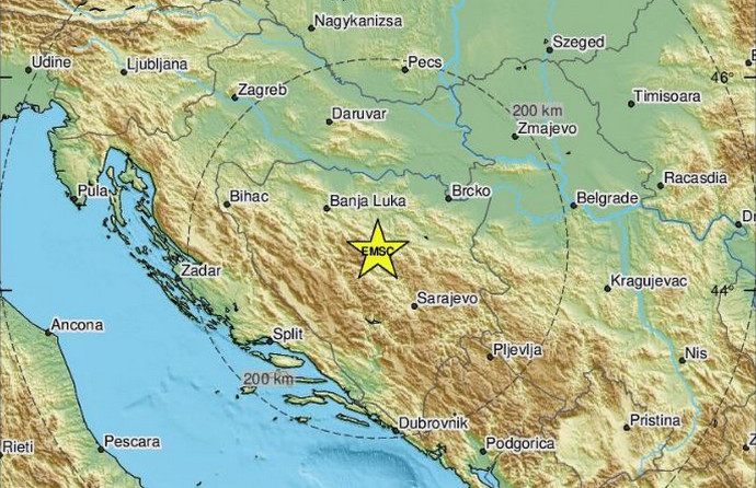 Foto: EMSC Potres BiH